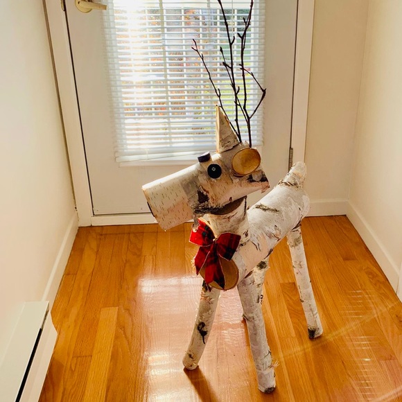 Gift/Decor birch wooden deer Handmade in 🇨🇦 - Picture 2 of 4